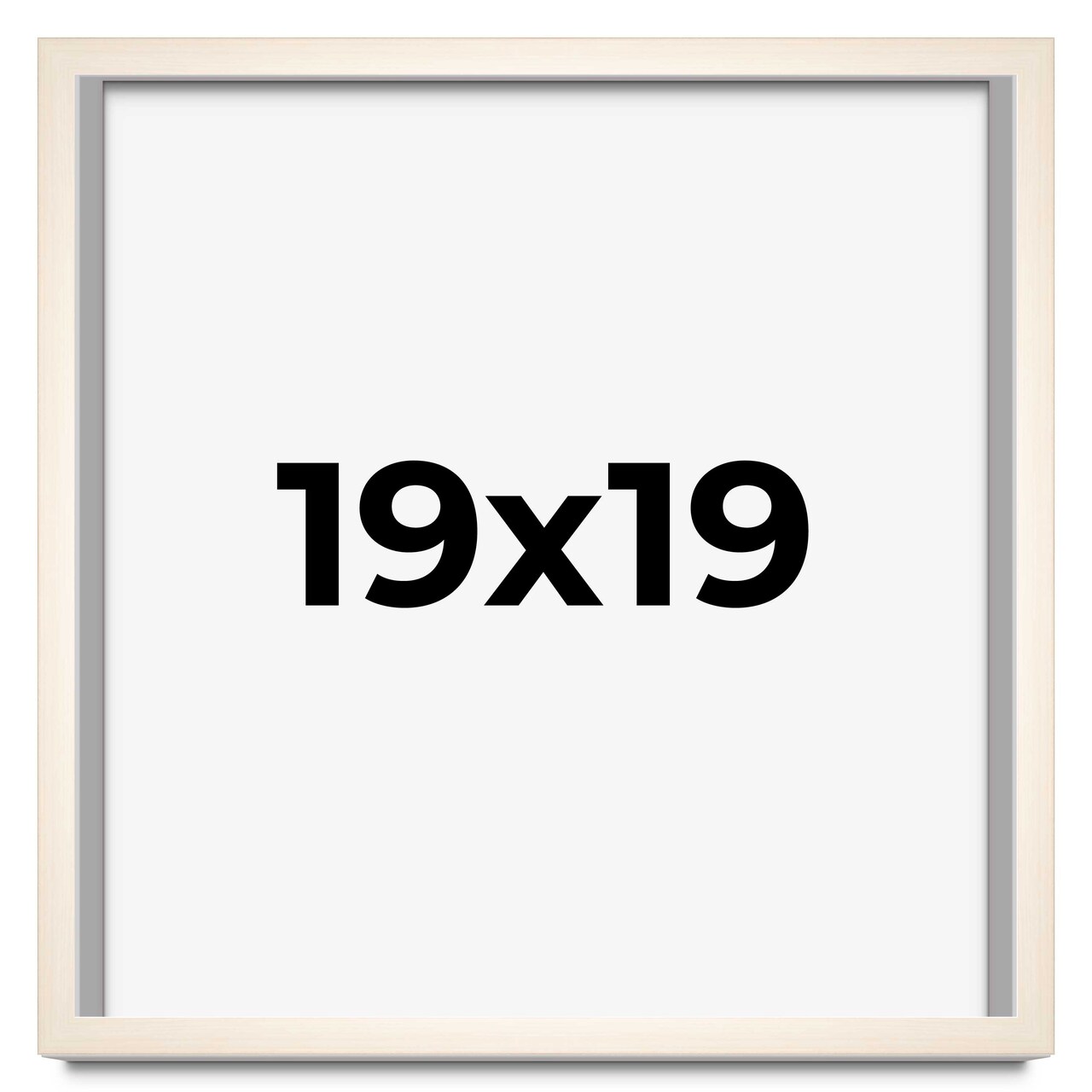 Square Shadow Box 3/4" Depth White Picture Frame - UV Acrylic, Backing, Hanging Hardware